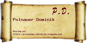 Polnauer Dominik névjegykártya